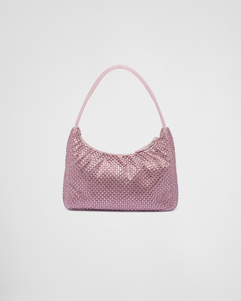 Satin mini-bag with crystals
